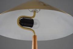  Falkenbergs Belysning Scandinavian Midcentury Table Lamp in Brass and Oak by Falkenbergs - 2411516