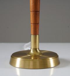  Falkenbergs Belysning Scandinavian Midcentury Table Lamps in Brass and Teak by Falkenbergs - 3102350