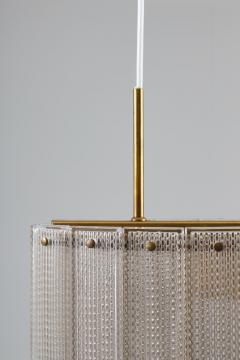  Falkenbergs Belysning Swedish Mid Century Modern Pendant in Glass and Brass by Falkenbergs - 1144163