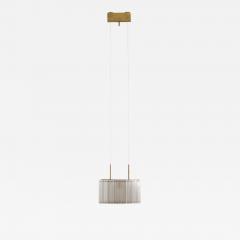  Falkenbergs Belysning Swedish Mid Century Modern Pendant in Glass and Brass by Falkenbergs - 1144654