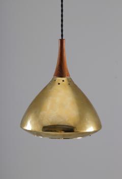  Falkenbergs Belysning Swedish Pendant in Rosewood and Perforated Brass by Falkenberg - 803032