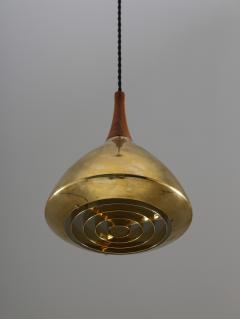  Falkenbergs Belysning Swedish Pendant in Rosewood and Perforated Brass by Falkenberg - 803036