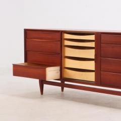  Falster Danish Modern teak credenza dresser by Falster C 1960s  - 3800608