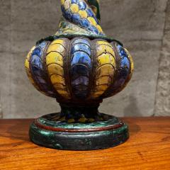  Fantoni 1950s Italian Pottery Table Lamp by artist sculptor Zulimo Aretini - 3311596