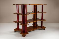  Fantoni Large Display Cabinet in Wood and Lacquer attr to Fantoni Italy 1950s - 4316729