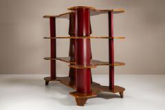  Fantoni Large Display Cabinet in Wood and Lacquer attr to Fantoni Italy 1950s - 4316740