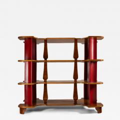  Fantoni Large Display Cabinet in Wood and Lacquer attr to Fantoni Italy 1950s - 4319113
