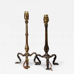  Faraday Sons Faraday Sons A Near Pair of Arts Crafts Pullman Coach Brass Table Lights - 4186711