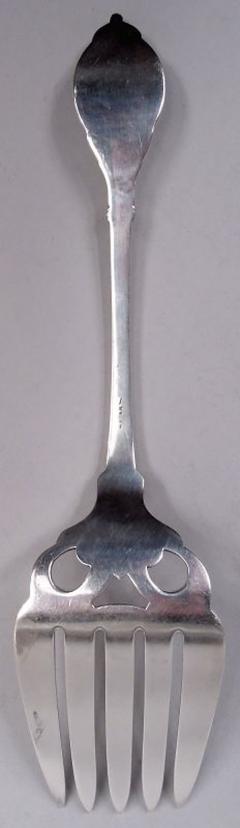  Farrington Hunnewell Farrington Hunnewell Medallion Boston Coin Silver Fish Serving Pair - 4337654