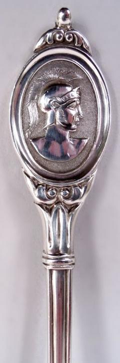  Farrington Hunnewell Farrington Hunnewell Medallion Boston Coin Silver Fish Serving Pair - 4337655