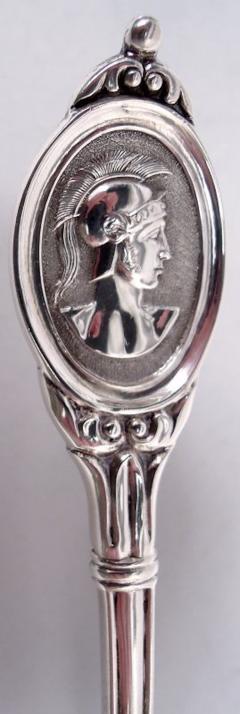  Farrington Hunnewell Farrington Hunnewell Medallion Boston Coin Silver Fish Serving Pair - 4337656