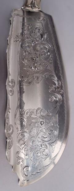  Farrington Hunnewell Farrington Hunnewell Medallion Boston Coin Silver Fish Serving Pair - 4337667