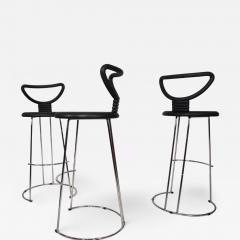  Fasem Fasem Italia 3 piece set of postmodern bar stools by Nobu Tanigawa 1990 - 4741810