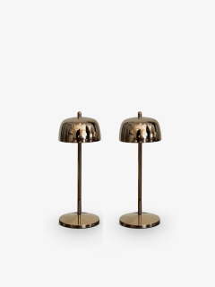  Federico de Majo SET OF 2 THETA PRO LED TABLE LAMP IN POLISHED ROSE GOLD PLATED - 3595391
