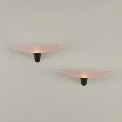  Federico de Majo Soft pink Italian Murano glass Teo wall lights signed by Federico De Majo - 4245744