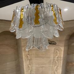  Feders FEDERS Posh Amber Sculpted Glass Chandelier after AV Mazzega Italy 1960s - 2156806
