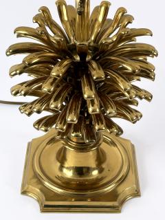  Feese Set of Two Large Exceptional Brass Pine Cone Table Lamps by Feese Germany 1980s - 4600297