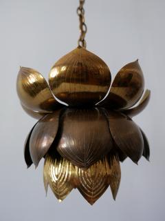  Feldman Lighting Co Amazing Mid Century Modern Brass Lotus Pendant Lamp by Feldman Lighting 1960s - 1801439