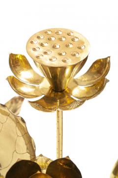  Feldman Lighting Co Feldman Chinoiserie Adjustable Brass Lotus Bouquet Sculpture circa 1970 - 1976528