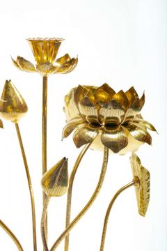  Feldman Lighting Co Feldman Chinoiserie Adjustable Brass Lotus Bouquet Sculpture circa 1970 - 1976529