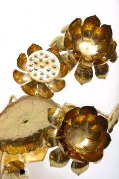  Feldman Lighting Co Feldman Chinoiserie Adjustable Brass Lotus Bouquet Sculpture circa 1970 - 1976530