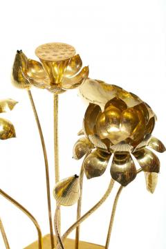  Feldman Lighting Co Feldman Chinoiserie Adjustable Brass Lotus Bouquet Sculpture circa 1970 - 1976531