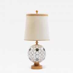  Feldman Lighting Co Feldman White Capiz Shell and Brass Table Lamp circa 1960 - 1973256