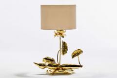  Feldman Lighting Co Hollywood Regency Lotus Flower Lamp in Polished Brass by Feldman c 1960 - 4117973