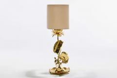  Feldman Lighting Co Hollywood Regency Lotus Flower Lamp in Polished Brass by Feldman c 1960 - 4117976