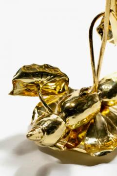  Feldman Lighting Co Hollywood Regency Lotus Flower Lamp in Polished Brass by Feldman c 1960 - 4117981