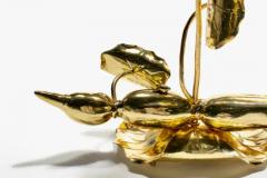  Feldman Lighting Co Hollywood Regency Lotus Flower Lamp in Polished Brass by Feldman c 1960 - 4117990