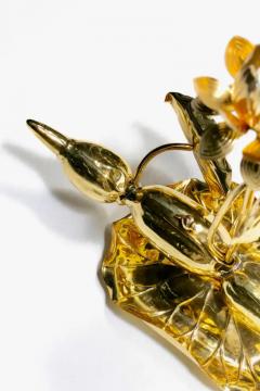  Feldman Lighting Co Hollywood Regency Lotus Flower Lamp in Polished Brass by Feldman c 1960 - 4117992