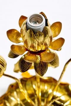  Feldman Lighting Co Hollywood Regency Lotus Flower Lamp in Polished Brass by Feldman c 1960 - 4126416