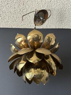  Feldman Lighting Co Large Brass Lotus Light Pendant - 3711450