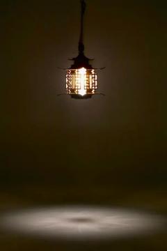  Feldman Lighting Co Large Chinoiserie Pagoda Mid Century Brass Lantern Light Fixture c 1950 - 3465026