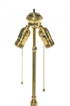  Feldman Lighting Co Tall Brass Feldman Lighting Lamp with Lotus Flower Layered Detail c 1955 - 2154699