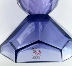  Fendi Casa Fendi Casa Hand blown Vetri Glass Art stico Murano Vase Amethyst Faceted Cut - 4045403
