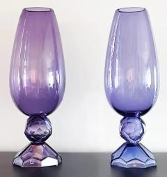  Fendi Casa Fendi Casa Hand blown Vetri Glass Art stico Murano Vase Amethyst Faceted Cut - 4045406