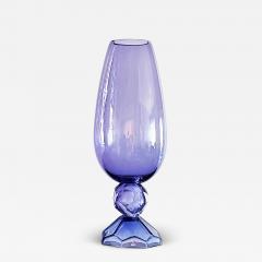 Fendi Casa Fendi Casa Hand blown Vetri Glass Art stico Murano Vase Amethyst Faceted Cut - 4047960