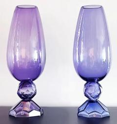  Fendi Casa Fendi Casa Hand blown Vetri Glass Art stico Murano Vase Amethyst Faceted Cut - 4045407