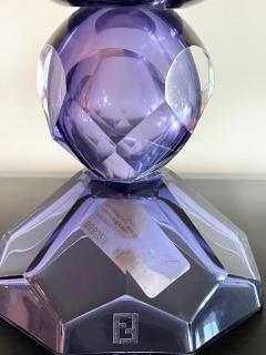  Fendi Casa Fendi Casa Hand blown Vetri Glass Art stico Murano Vase Amethyst Faceted Cut - 4045411
