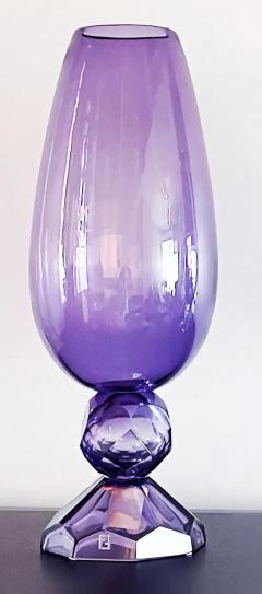  Fendi Casa Fendi Casa Hand blown Vetri Glass Art stico Murano Vase Amethyst Faceted Cut - 4045419