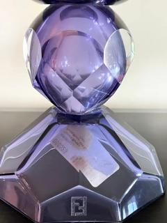  Fendi Casa Fendi Casa Hand blown Vetri Glass Art stico Murano Vases Amethyst Faceted Cut - 3609212