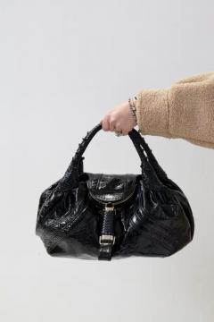  Fendi FENDI Black Shiny Leather Bag - 3676318