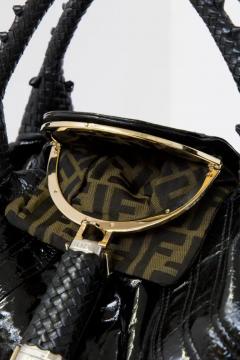  Fendi FENDI Black Shiny Leather Bag - 3676329