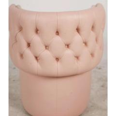  Fendi Fendi Casa Efea Capitonne Pink Leather Modern Vanity Chair - 3406311