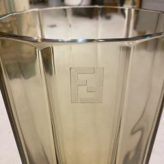  Fendi Fendi Murano Glass Fum Faceted Vase - 3844417