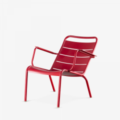  Fermob Luxembourg Outdoor Low Lounge Chairs in Poppy Red by Fermob Pair - 3732493