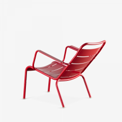  Fermob Luxembourg Outdoor Low Lounge Chairs in Poppy Red by Fermob Pair - 3732495