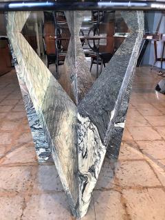  Ferrari A Fine Faceted Serpentine Marble Table by Ferrari - 4651190